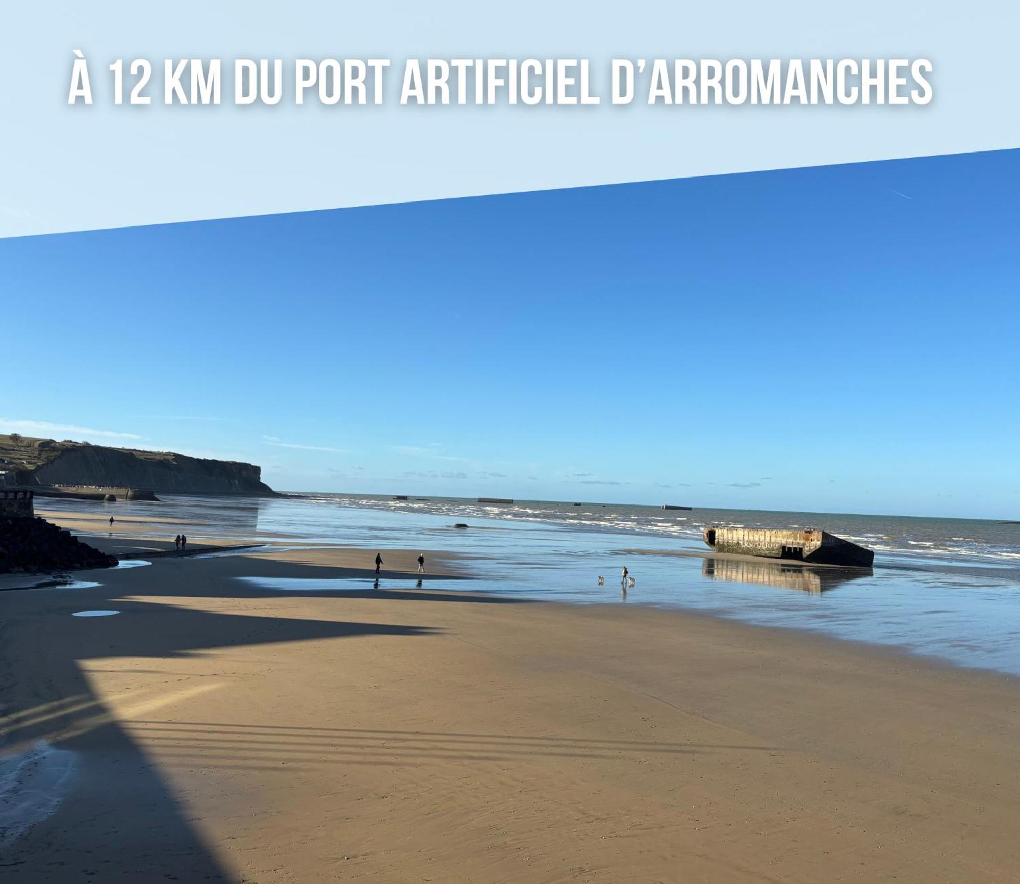 Le So Art, Grande Maison 4 Chambres, Terrain De Petanque, Grand Jardin Clos, Flipper, Babyfoot, Jeux Arcade, Ping Pong,1 Km Mer, Proche Golf, Port En Bessin, Bayeux Et Plages Du Debarquement, Adaptee Enfants Commes Dış mekan fotoğraf